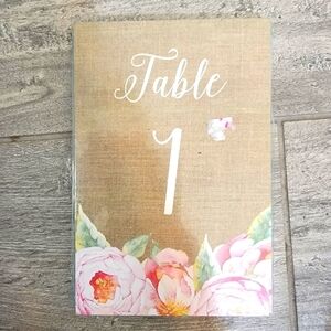 New 25 Table Numbers 4x6